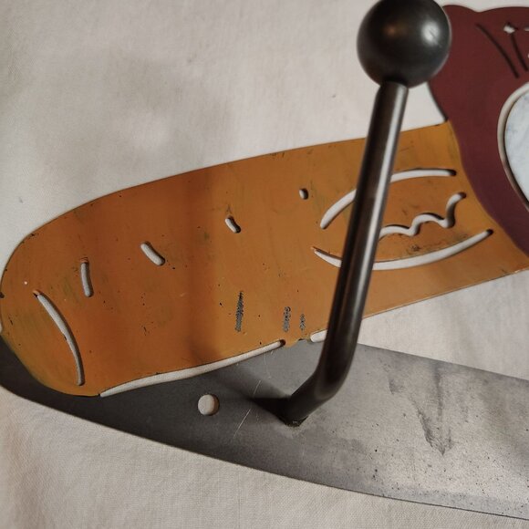 Baseball Wall Hook Rack Metal Baseball Glove Bat Helmet Decor Boys Room 4 Hooks - Picture 7 of 16